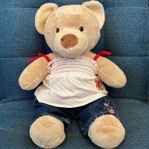 🎉Price Drop! Build-a-Bear Tan Bear with Cute Outfit